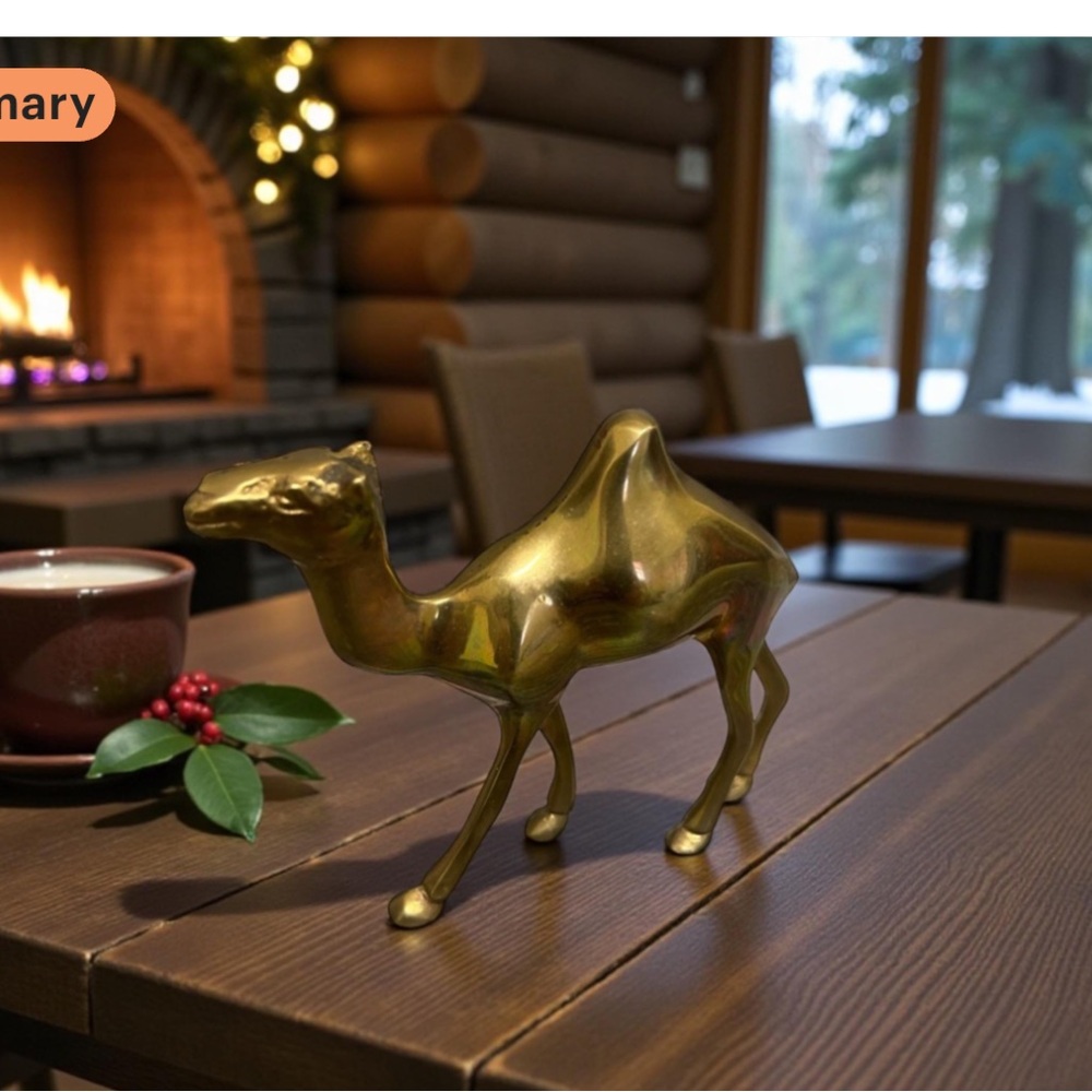 Vintage Brass Camel Figurine